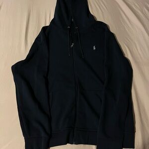 Men's Classic Navy Ralph Lauren Zip-Up Hoodie